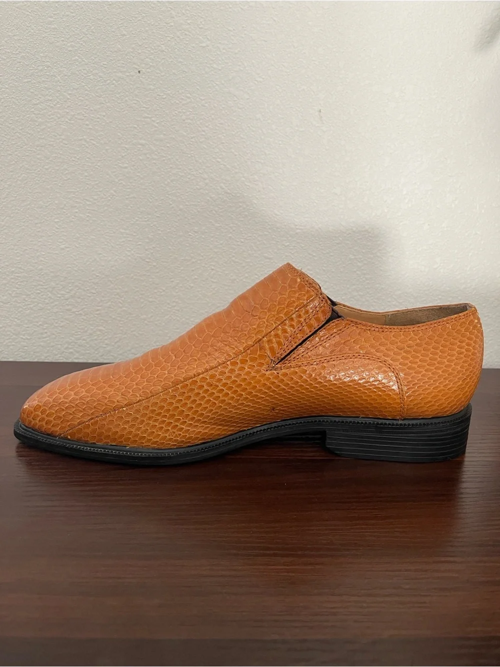Genuine Snake Skin Giorgio Brutini Slip On Dress Shoes Loafers Men’s 10M